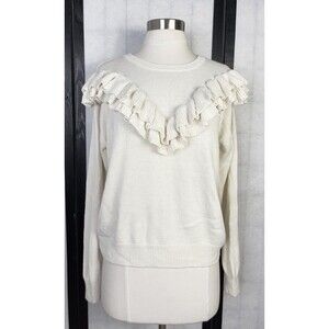One Grey Day Women’s Ruffle Detailed Cardigan. Size: M